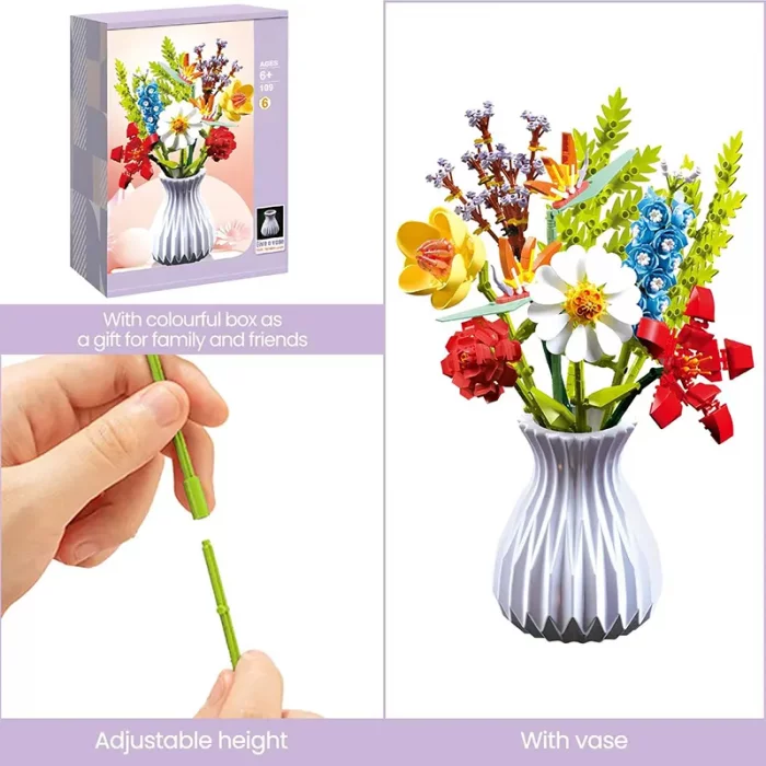 لگو گلدان گل 8 شاخه کد P/109/6