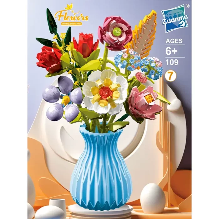 لگو گلدان گل 8 شاخه کد P/109/7