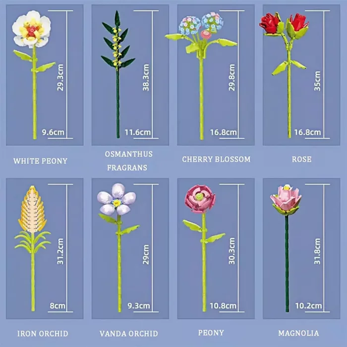 لگو گلدان گل 8 شاخه کد P/109/7