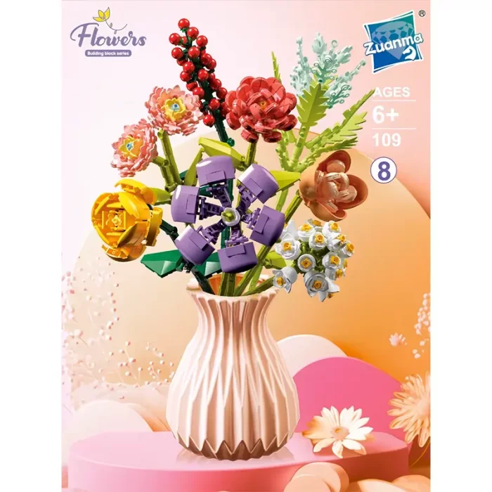 لگو گلدان گل 8 شاخه کد P/109/8