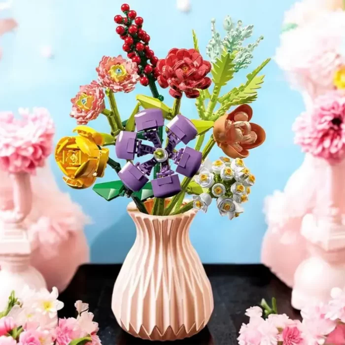 لگو گلدان گل 8 شاخه کد P/109/8