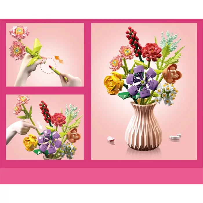 لگو گلدان گل 8 شاخه کد P/109/8