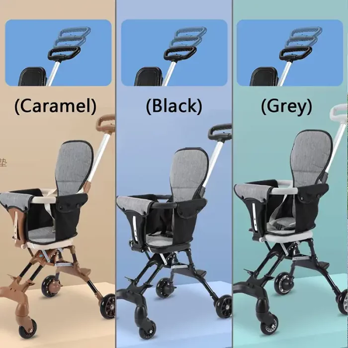 صندلی چرخدار کودک رنگ ذغالی کد P/518/A