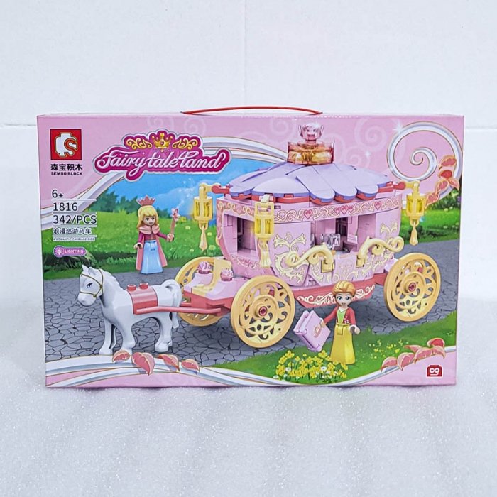 اسباب بازی لگو و ساختنی 342 تکه مدل کالسکه کد 1816