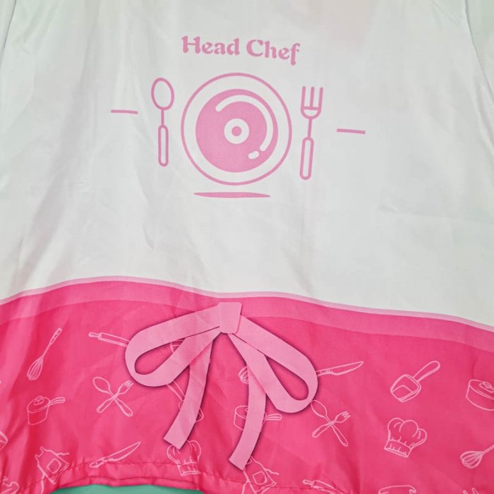 لباس مشاغل کودک مدل سرآشپز صورتی با لوازم کد PD2519
