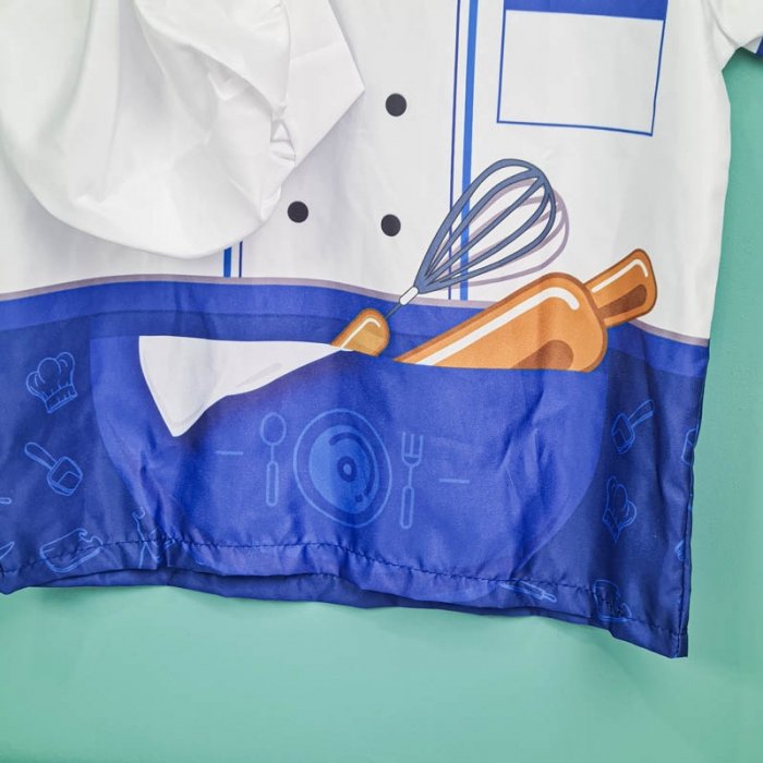 لباس مشاغل کودک مدل سرآشپز آبی با لوازم کد PD2518