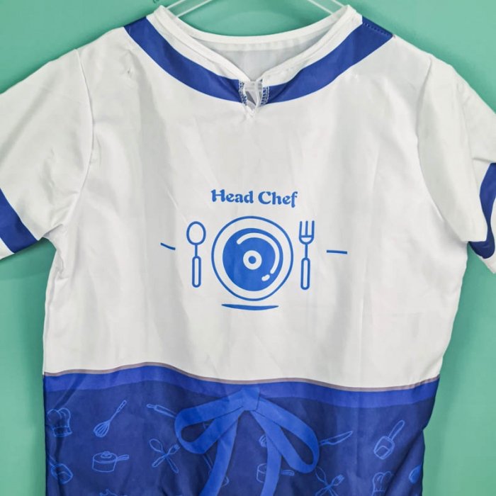 لباس مشاغل کودک مدل سرآشپز آبی با لوازم کد PD2518