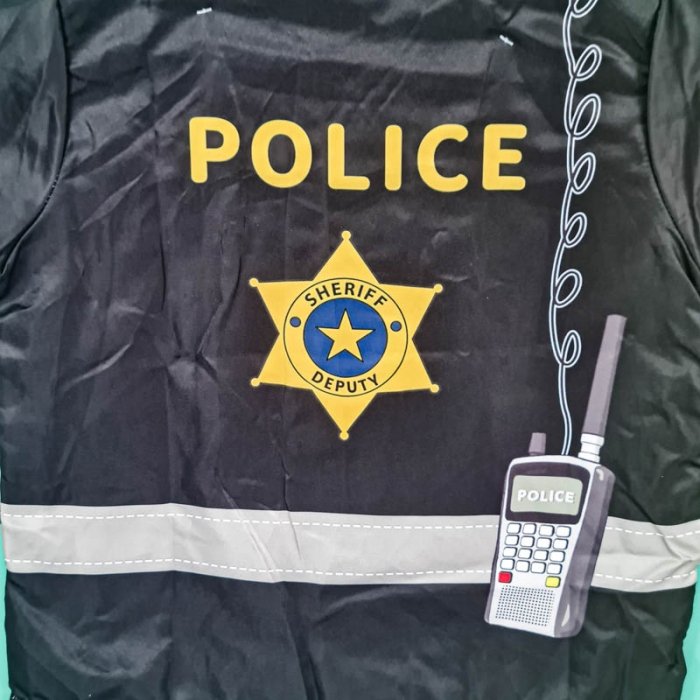 لباس مشاغل کودک مدل پلیس مشکی با لوازم کد PD2515