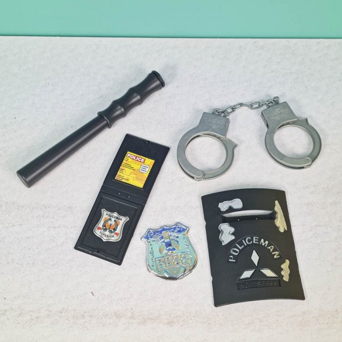 لباس مشاغل کودک مدل پلیس سورمه ای با لوازم کد PD2501