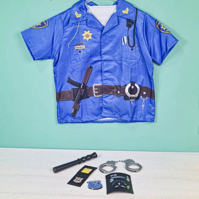 لباس مشاغل کودک مدل پلیس سورمه ای با لوازم کد PD2501