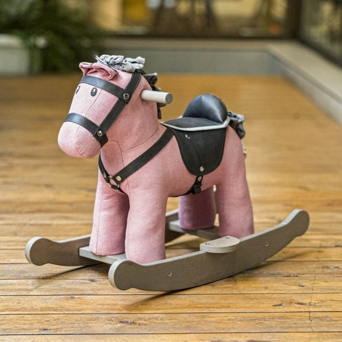 راکر اسب چوبی رنگ صورتی کد AF300222