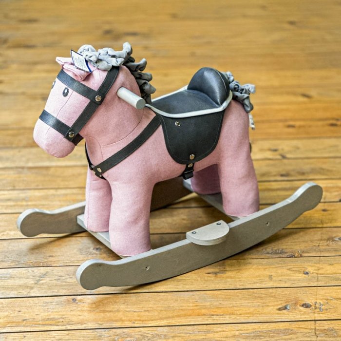 راکر اسب چوبی رنگ صورتی کد AF300222