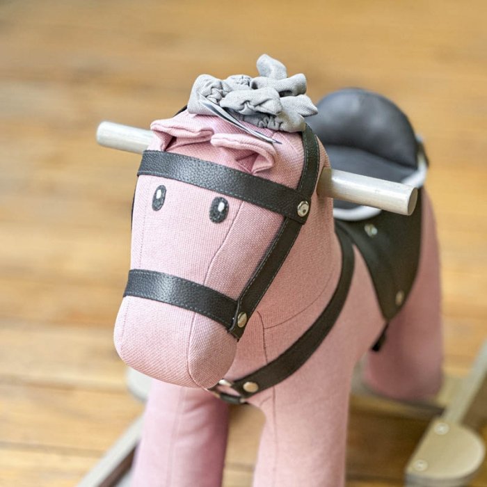 راکر اسب چوبی رنگ صورتی کد AF300222