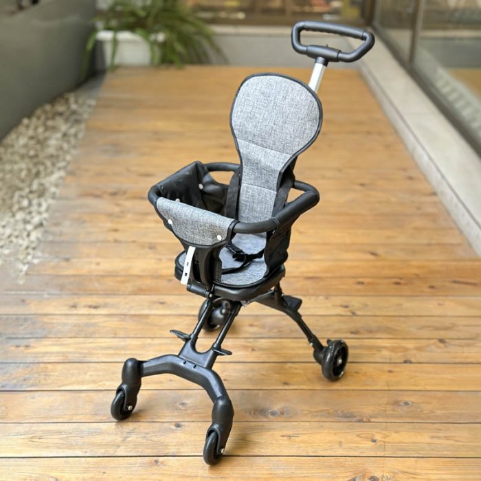 صندلی چرخدار کودک رنگ ذغالی کد P/518/A