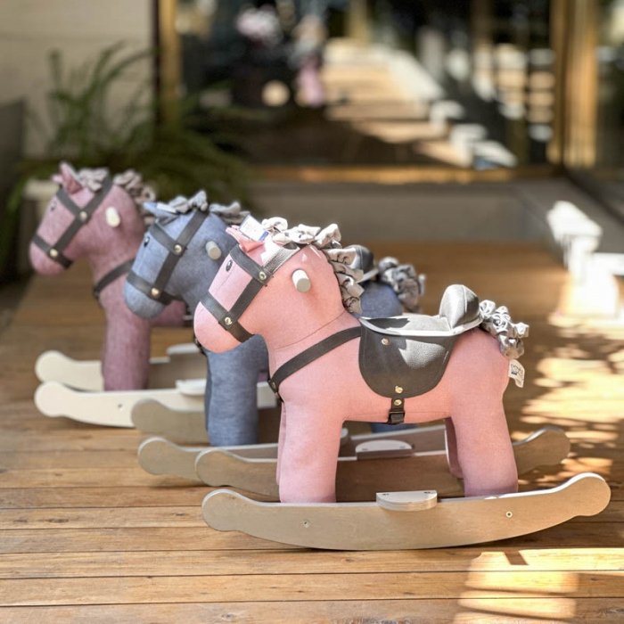 راکر اسب چوبی رنگ بنفش کد AF300220