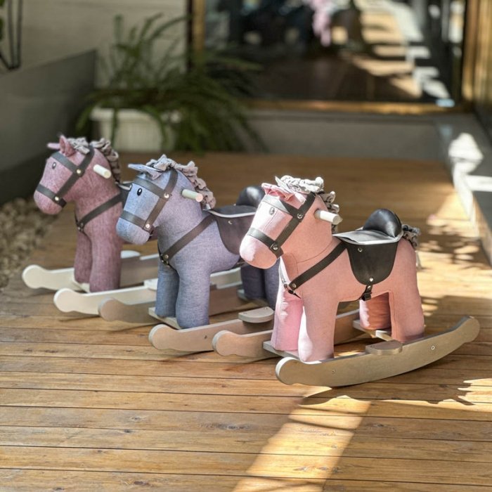 راکر اسب چوبی رنگ بنفش کد AF300220