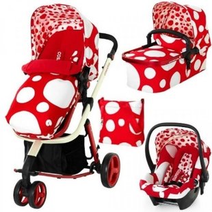 كالسكه 4تكه توپ توپي قرمز  cosatto كد2909