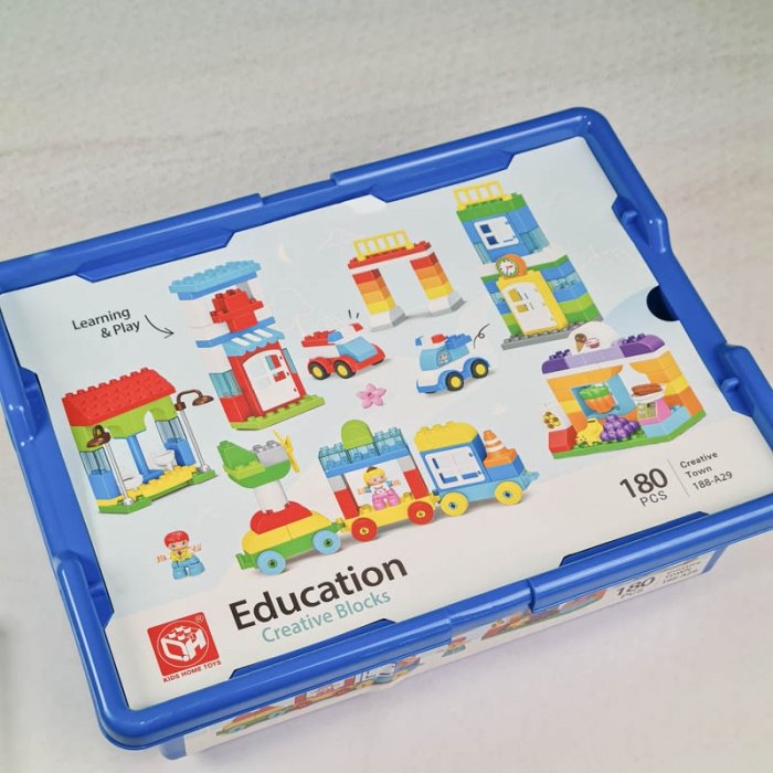 اسباب بازی لگو سطلی 180 تکه کد 188A29