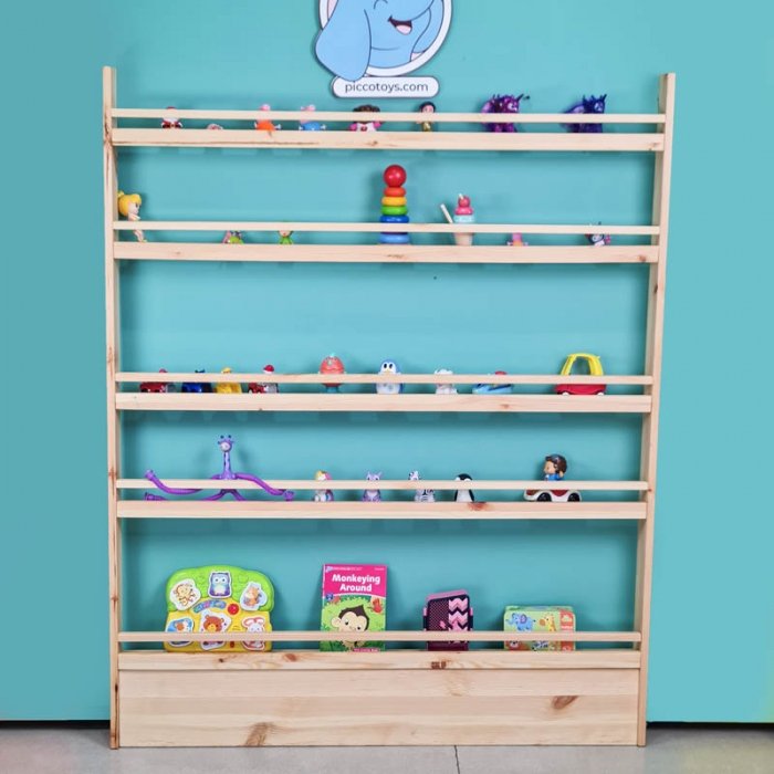 شلف و کتابخانه چوبی کودک سایز بزرگ مدل 6731132