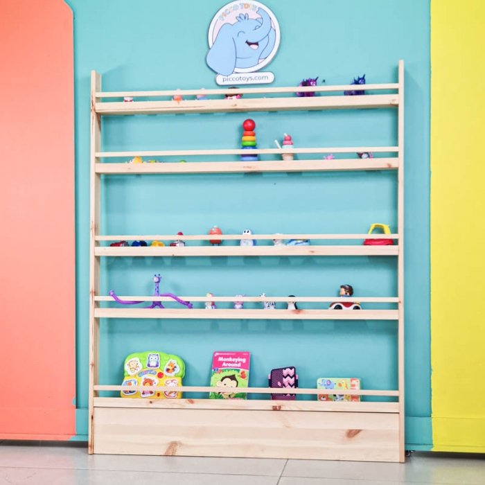 شلف و کتابخانه چوبی کودک سایز بزرگ مدل 6731132