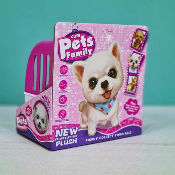 عروسک پولیشی سگ رباتیک با قفس رنگ قهوه ای کد P/66711/D