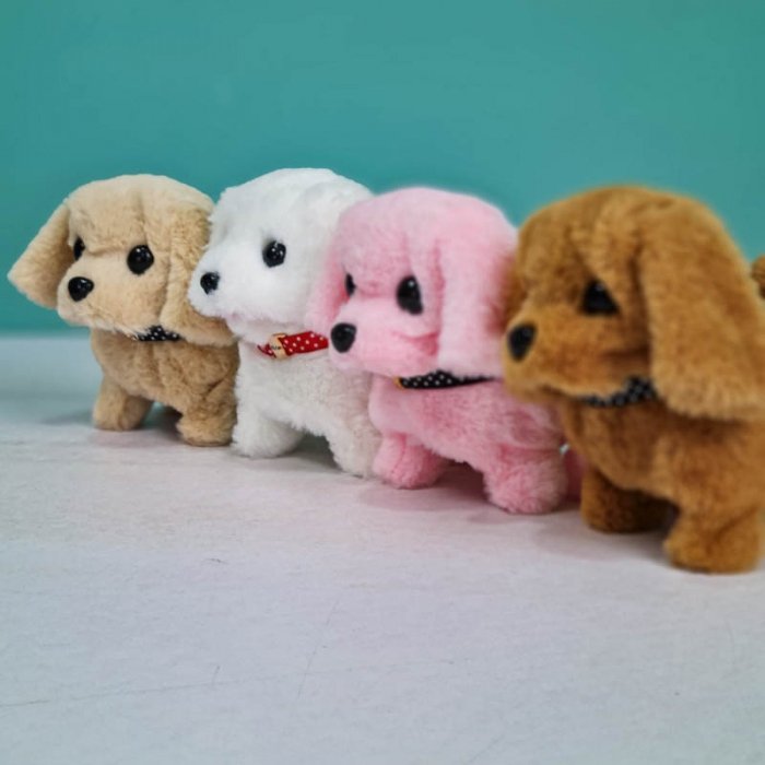 عروسک پولیشی سگ رباتیک با قفس رنگ سفید کد P/66711/B