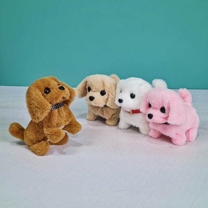 عروسک پولیشی سگ رباتیک با قفس رنگ سفید کد P/66711/B