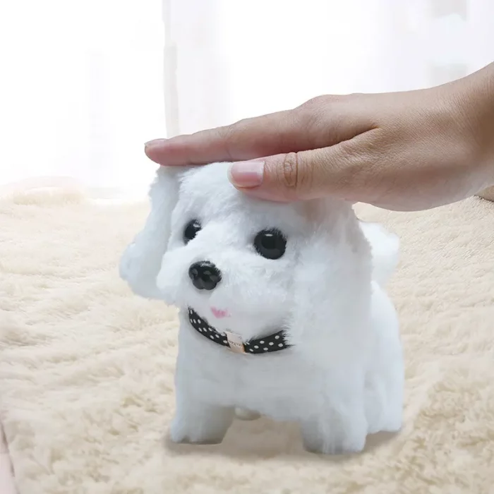 عروسک پولیشی سگ رباتیک با قفس رنگ سفید کد P/66711/B