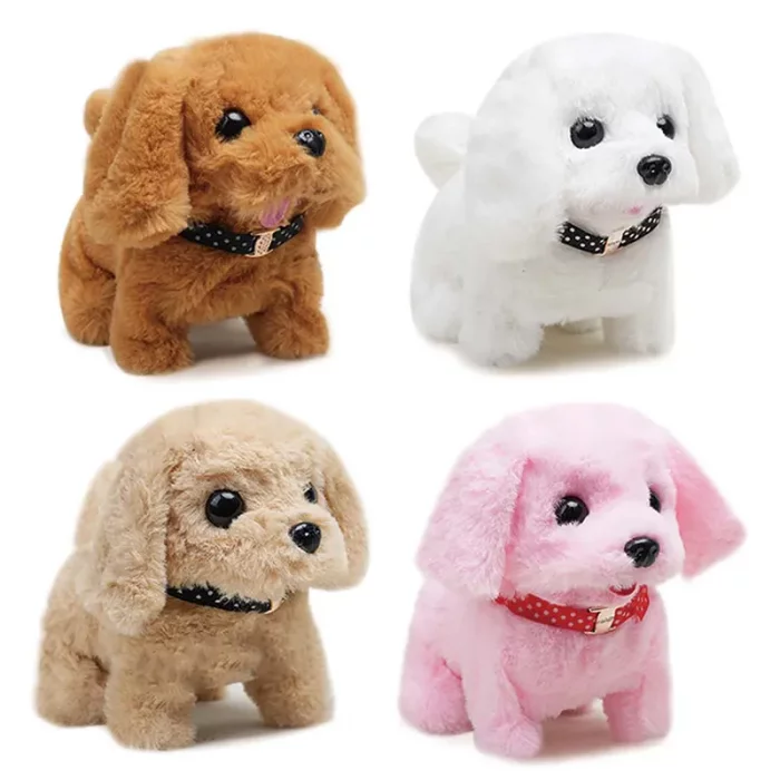 عروسک پولیشی سگ رباتیک با قفس رنگ قهوه ای کد P/66711/D