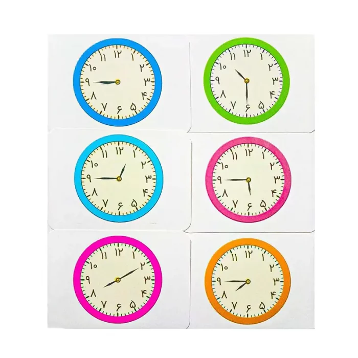 فلش کارت آموزش ساعت به کودکان کد 2531