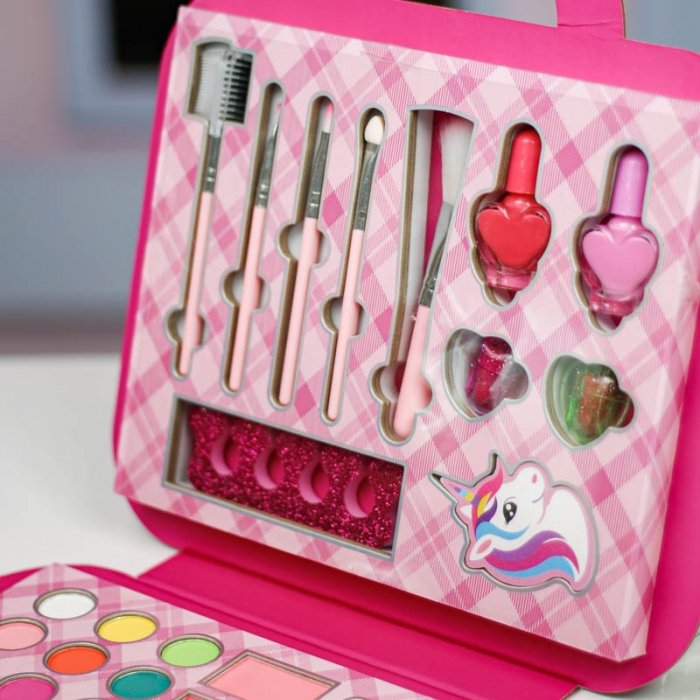 ست لوازم آرایشی کودک کیفی طرح یونیکورن کد LK28587