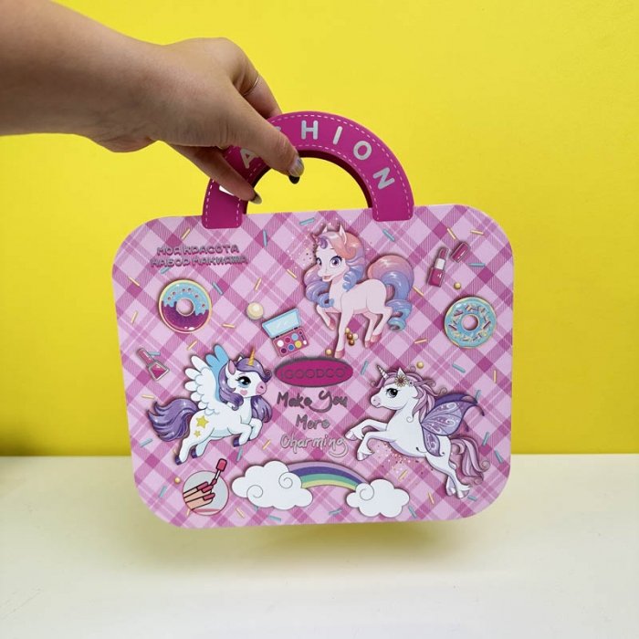 ست لوازم آرایشی کودک کیفی طرح یونیکورن کد LK28587