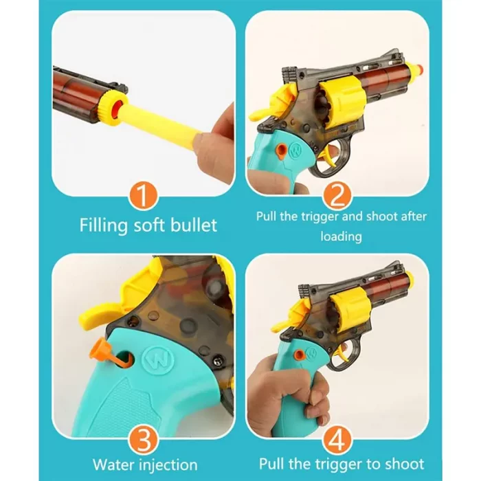 تفنگ اسباب بازی کودک با  آب پاش 2 کاره زرد مدل P/64838/ZA