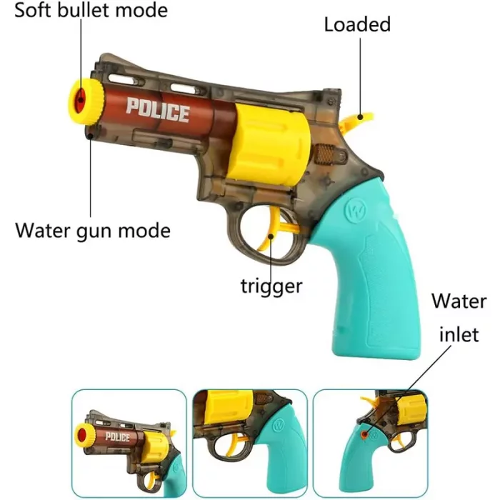 تفنگ اسباب بازی کودک با  آب پاش 2 کاره زرد مدل P/64838/ZA