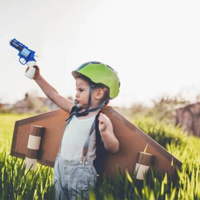 تفنگ اسباب بازی کودک با  آب پاش 2 کاره آبی مدل P/64838/AB