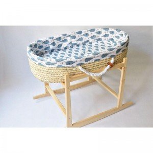 گهواره حصیری کودک طرح وال آبی