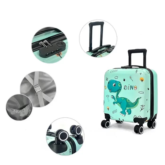چمدان کودک مدل دایناسور کد P/M01/D