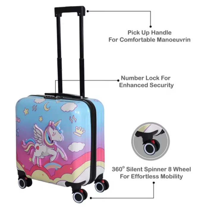 چمدان کودک مدل اسب یونیکورن کد P/M01/B