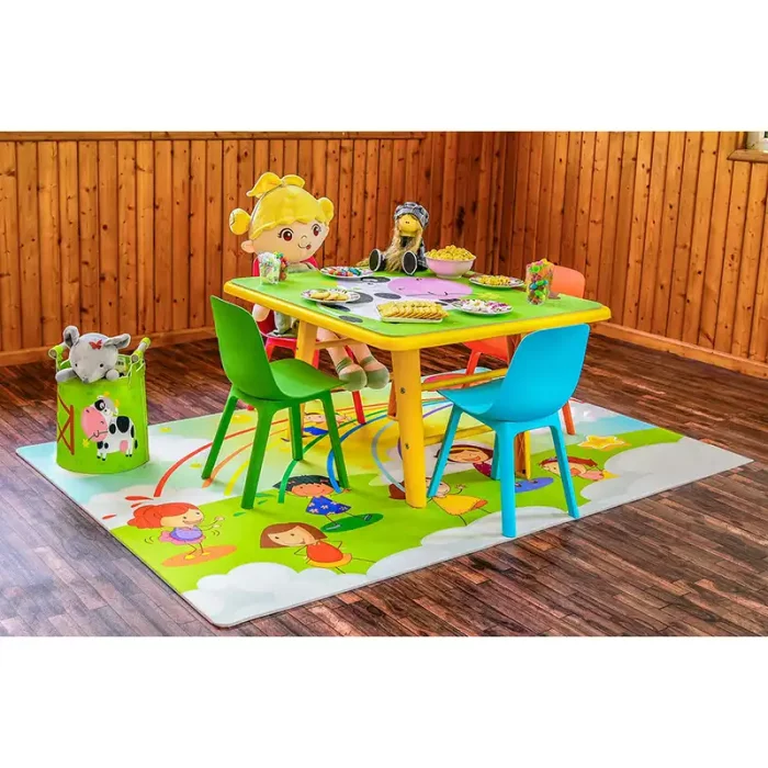 میز کودک مربع مینی تیکا رنگ طوسی P/TF0307/8961