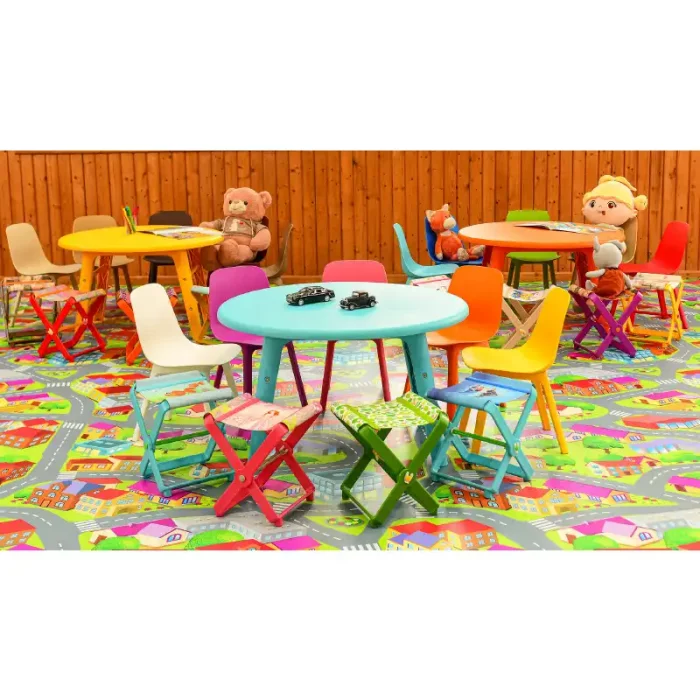 میز کودک دایره مینی تیکا رنگ طوسی P/TF0207/8961