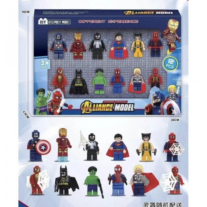 مینی فیگور لگو 12 عددی طرح قهرمانان کد 22642