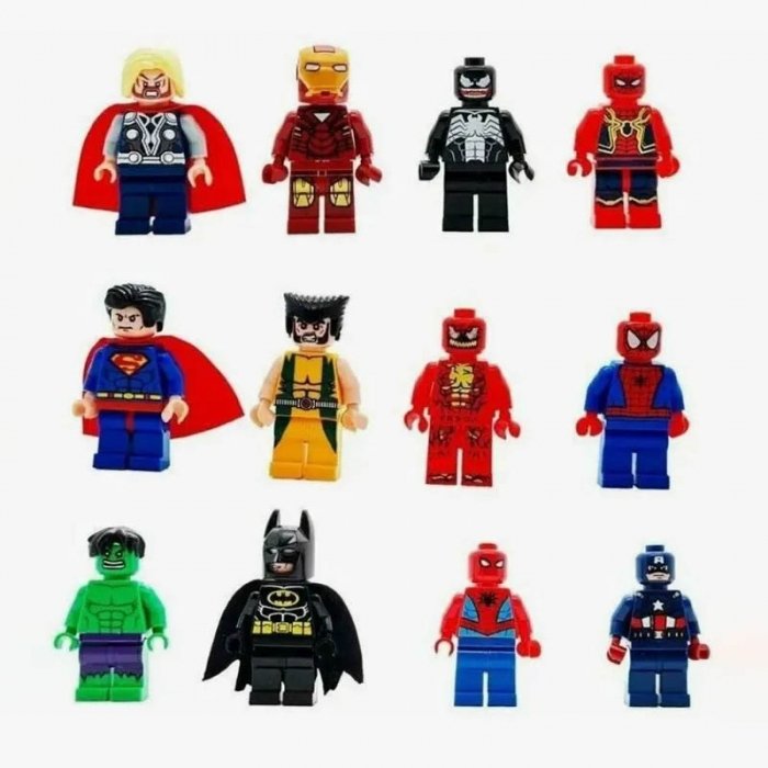 مینی فیگور لگو 12 عددی طرح قهرمانان کد 22642