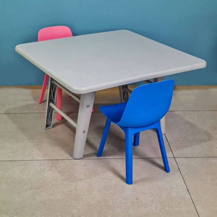 میز کودک مربع مینی تیکا رنگ طوسی P/TF0307/8961