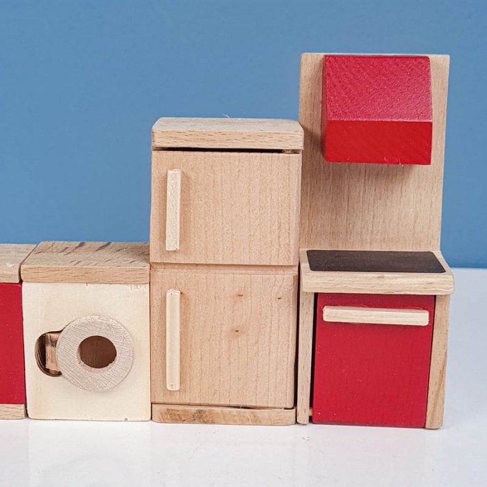 اسباب بازی چوبی ست وسایل خانه عروسکی مدل آشپزخانه کد 4266599