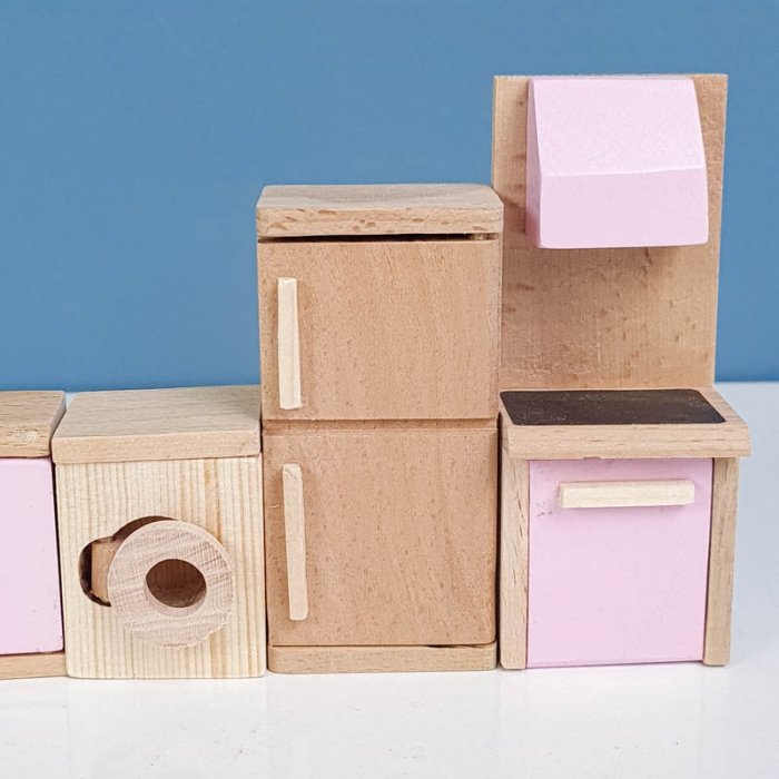 اسباب بازی چوبی ست وسایل خانه عروسکی مدل آشپزخانه کد 4266599