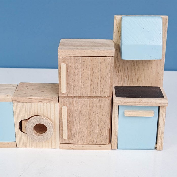 اسباب بازی چوبی ست وسایل خانه عروسکی مدل آشپزخانه کد 4266599