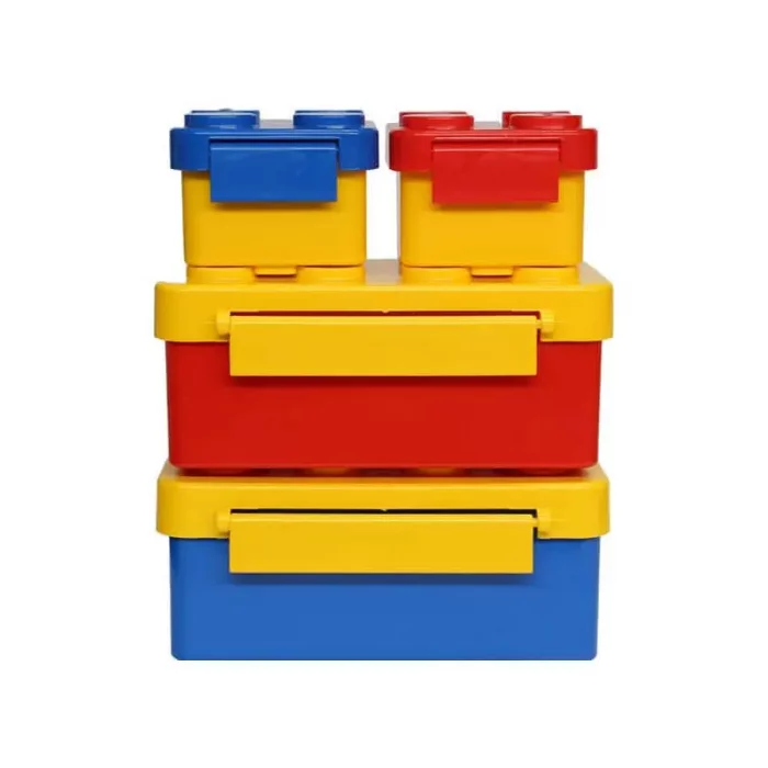 ظرف غذای 4 قسمتی لیلیان طرح لگو رنگ قرمز آبی کد P/82143/A