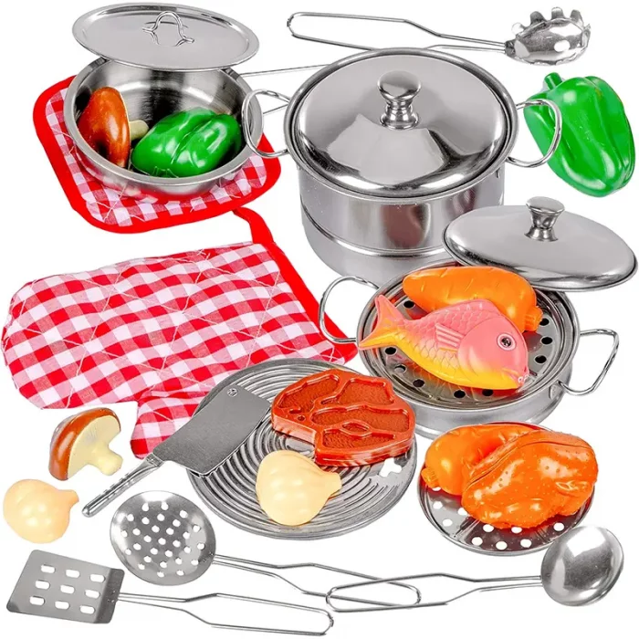 ست ظروف و لوازم آشپزحانه استیل 23 تکه مدل 555BX011