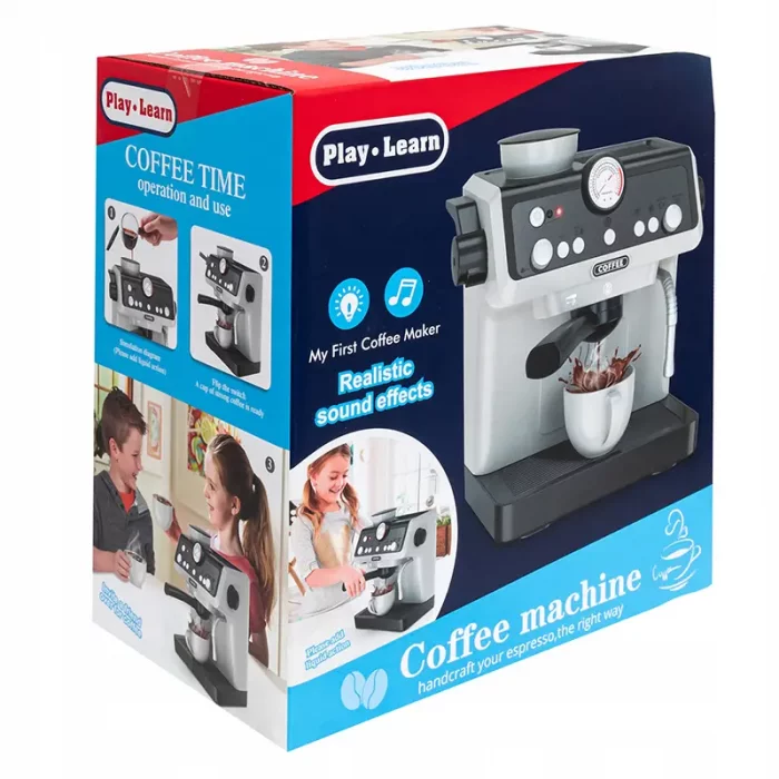 اسباب بازی قهوه ساز موزیکال رنگ نقره ای کد HJ623B