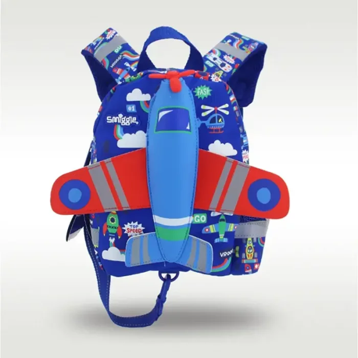 کوله پشتی مهدکودک اسمیگل طرح هواپیما کد 74040